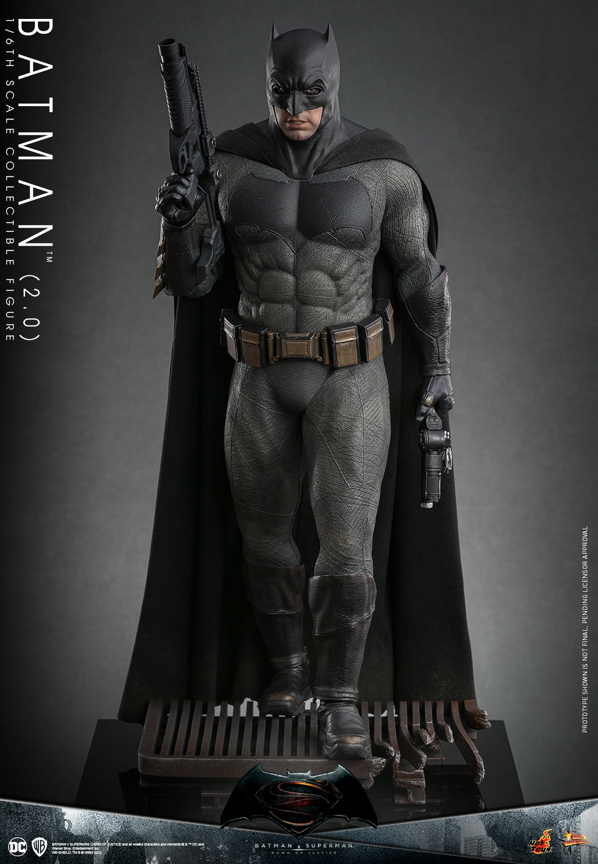 (In Stock) Hot Toys - MMS732 - Batman v Superman: Dawn of Justice - 1/6th scale Batman (2.0) Collectible Figure (Deluxe Version)
