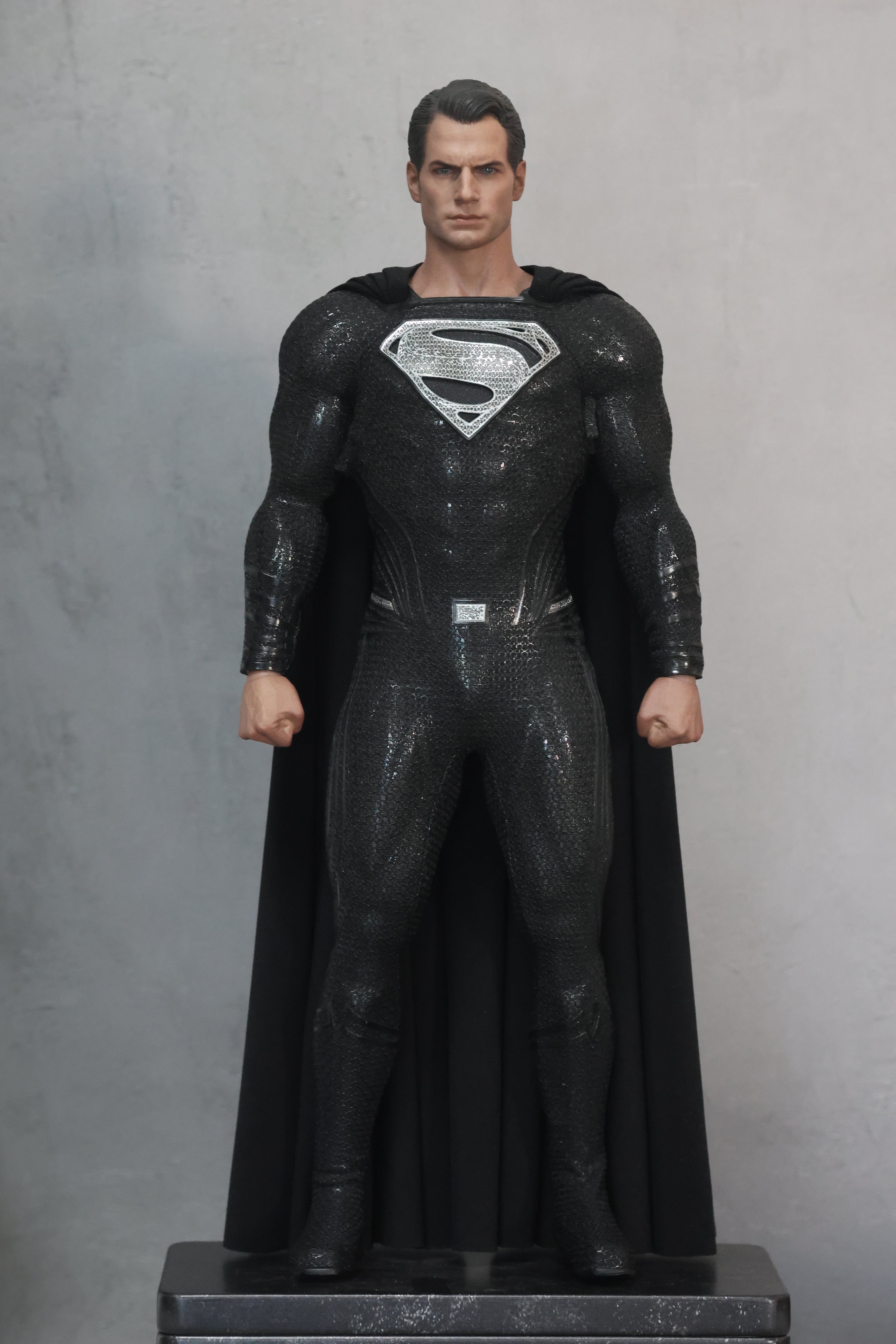 (In Stock) E Studios Evans Superman Black / Grey Drape Cape