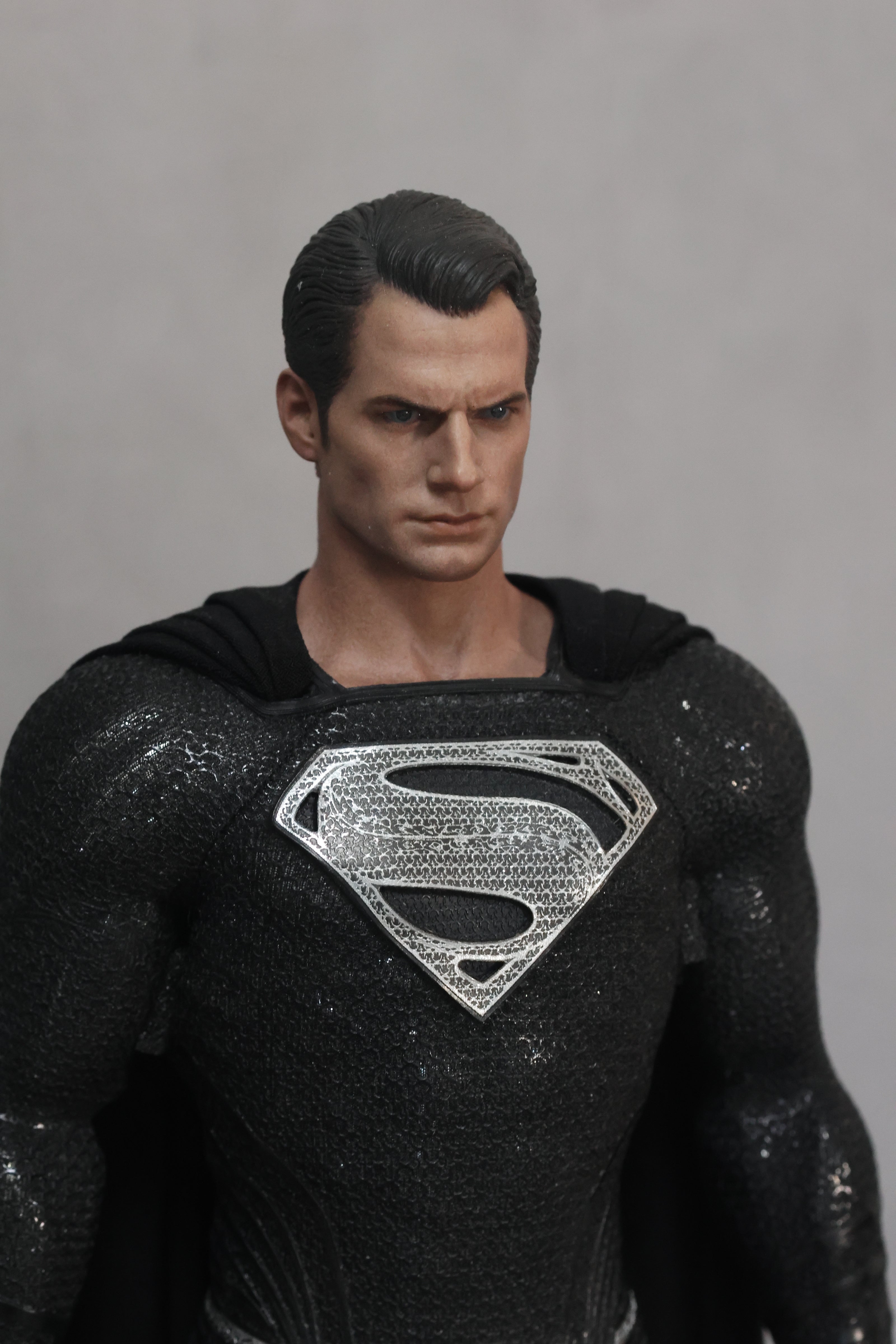 (In Stock) E Studios Evans Superman Black / Grey Drape Cape
