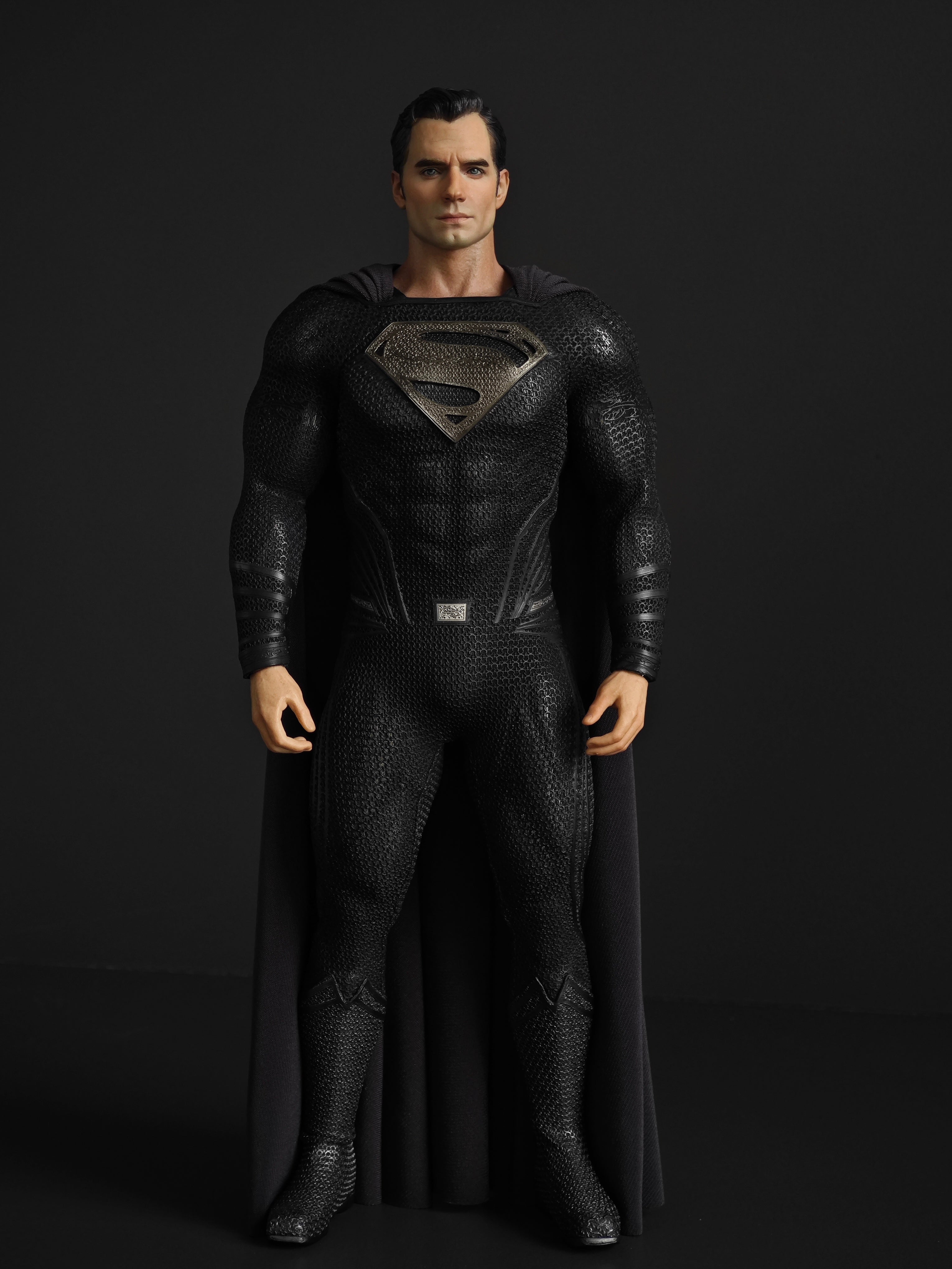 (Pre-Owned) The Dogfather JL Superman 2.0 Original Sculpt | Kris Painted | Custom Black Suit Superman Body